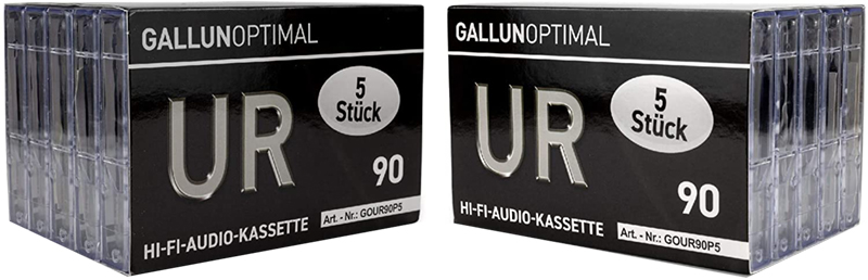 Lot De 4 Cassettes Audio GALLUNOPTIMAL UR90 - Type I - 90 Min - Neuves Sous Blister