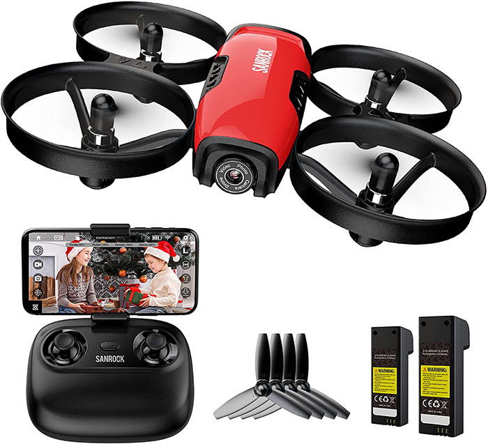 test-sanrock-u61w-mini-drone-pour-enfant-avec-720p-camera-hd-wifi-fpv--2-batteries