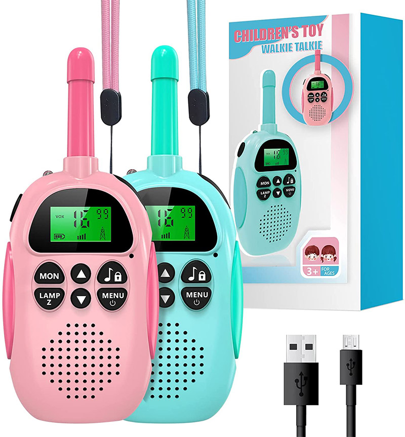 test-ushining-talkies-walkies-enfants-rechargeable